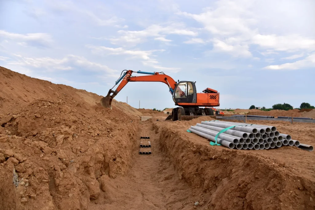 Carbon Capture and Storage (CCS) digging site in Lincolnshire.
